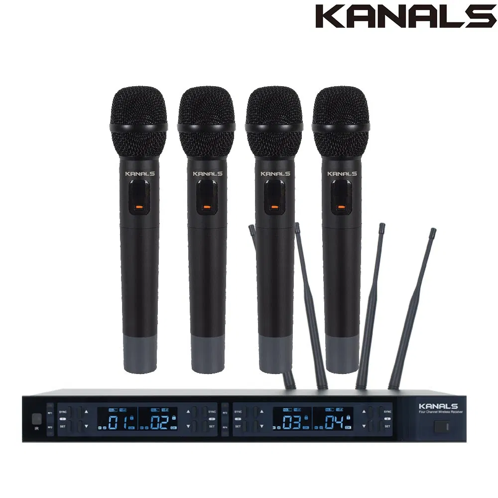 카날스 무선마이크 MW-4000 4채널 핸드 공연용 강의용 교회 무선마이크